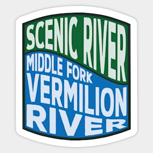 Middle Fork Vermilion River Scenic River Wave Sticker